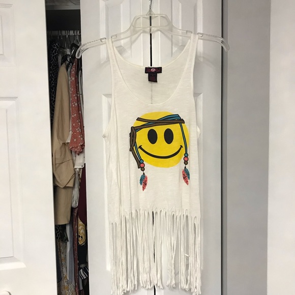 White Fringe Tank Top - Picture 3 of 4